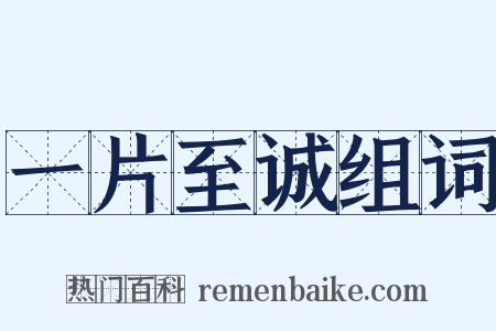 一片至诚组词是什么意思的图片